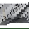 Mexen Apia stumdomo dušo kabina 120 x 80 cm, permatomas, juodas + Flat padėklas, baltas- 840-120-080-70-00-4010B