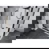 Mexen Apia stumdomo dušo kabina 120 x 80 cm, permatomas, juodas + Flat padėklas, baltas- 840-120-080-70-00-4010B