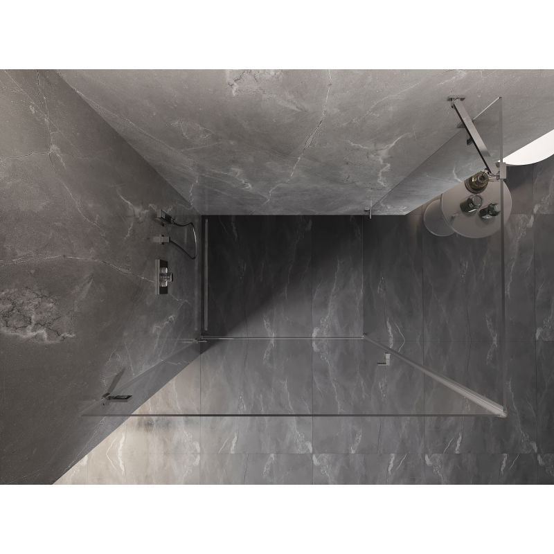 Mexen Lunar-B stumdoma dušo kabina kairė 100 x 90 cm, permatoma, chromas - 832-100-090-01-00-L