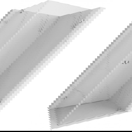 Mexen Lunar-B dešinysis varstomas dušo kabinas 100 x 80 cm, permatomas, chromas - 832-100-080-01-00-P