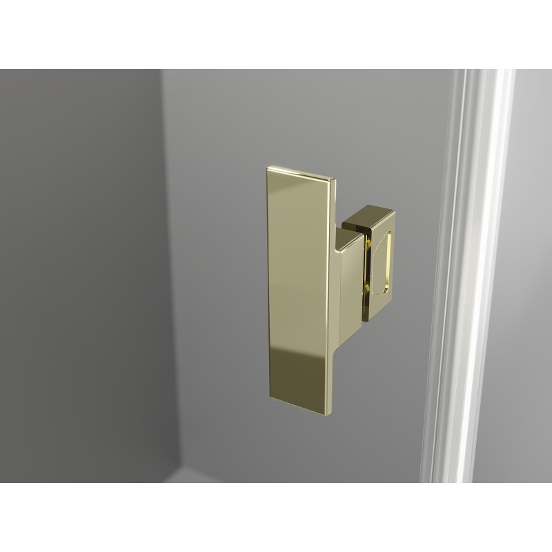 Mexen Mist-H T atveriama dešinė dušo kabina 90 x 85 cm, skaidri, auksinė - 8A5T-090-085-50-00-P