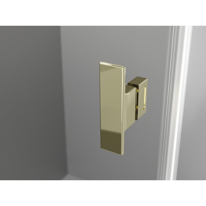 Mexen Mist-H T dešinė pusė atveriama dušo kabina 100 x 90 cm, skaidri, auksinė - 8A5T-100-090-50-00-P