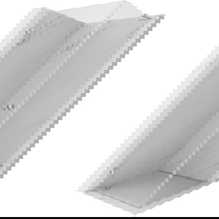 Mexen Lunar-B L pakabinamas dušo kambarys, kairysis 80 x 80 cm, skaidrus, chromas - 832L-080-080-01-00-L