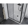 Mexen Apia stumdomoji dušo kabina 140 x 90 cm, permatomas, juoda + plokščiasis padėklas, baltas - 840-140-090-70-00-4010B