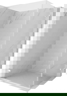 Mexen Lunar-B kairioji nusilenkianti dušo kabina 100 x 70 cm, permatoma, balta - 832-100-070-20-00-L