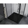 Mexen Apia stumdomas dušo kampas 90 x 90 cm, skaidrus, juodas + plokščias padėklas, juodas - 840-090-090-70-00-4070B