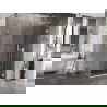 Mexen Lunar-B dešinysis atidaromas dušo kabinas 100 x 80 cm, permatomas, baltas - 832-100-080-20-00-P