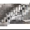 Mexen Lunar-B dešinysis atidaromas dušo kabinas 100 x 80 cm, permatomas, baltas - 832-100-080-20-00-P