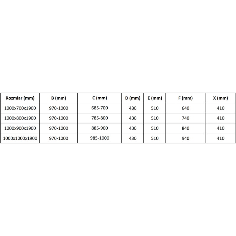 Mexen Apia stumdomas dušo kabinas 100 x 90 cm, skaidrus, juodas + Flat padėklas, juodas - 840-100-090-70-00-4070B