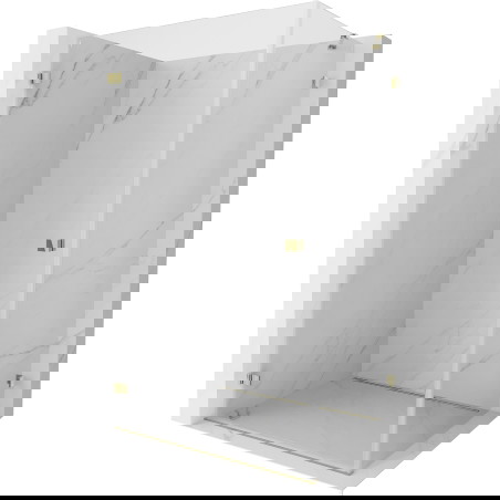 Mexen Lunar-B dušo kabina atveriama kairėje 95 x 80 cm, skaidri, auksinė - 832-095-080-50-00-L