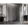 Mexen Lunar-B dešiniųjų atveriamų durų dušo kabina 85 x 80 cm, skaidri, auksinė - 832-085-080-50-00-P