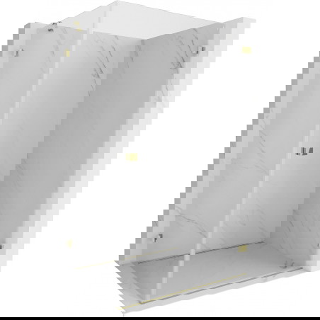 Mexen Lunar-B dešinysis atidaromas dušo kabinas 100 x 80 cm, permatomas, auksinis - 832-100-080-50-00-P