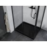 Mexen Apia stumdoma dušo kabina 110 x 90 cm, permatomas, juodas + Flat padėklas, juodas - 840-110-090-70-00-4070B