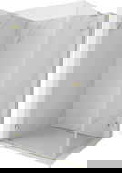 Mexen Lunar-B L kairioji atveriama dušo kabina 85 x 80 cm, permatoma, auksinė - 832L-085-080-50-00-L