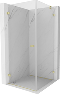 Mexen Lunar-B dušo kabina, varstoma kairė 80 x 80 cm, skaidrus, šlifuotas auksas - 832-080-080-55-00-L