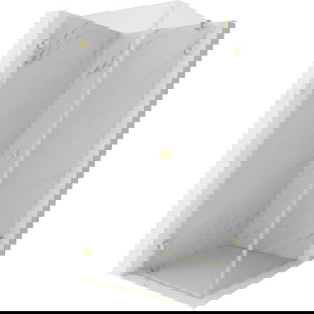 Mexen Lunar-B dušo kabina atveriama kairė 90 x 90 cm, permatoma, auksinė šlifuota - 832-090-090-55-00-L