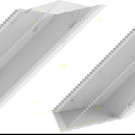 Mexen Lunar-B dešinė pusė atveriama dušo kabina 70 x 70 cm, skaidri, šlifuotas auksas - 832-070-070-55-00-P