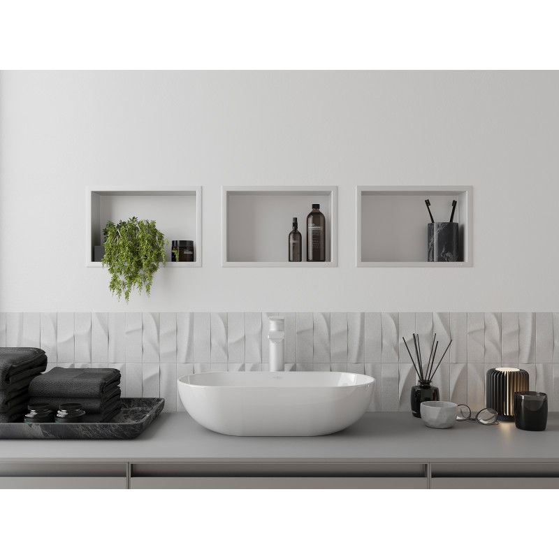 Mexen X-Wall-R nišinė lentyna su apvadu 30 x 20 cm, balta - 1920302010