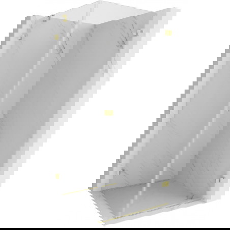 Mexen Lunar-B dušo kabina atveriama dešinė 100 x 100 cm, skaidri, auksiniai šepečiuoti - 832-100-100-55-00-P