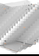 Mexen Lunar-B dušo kabina stumdomomis durimis kairės 80 x 70 cm, skaidri, rožinis auksas - 832-080-070-60-00-L