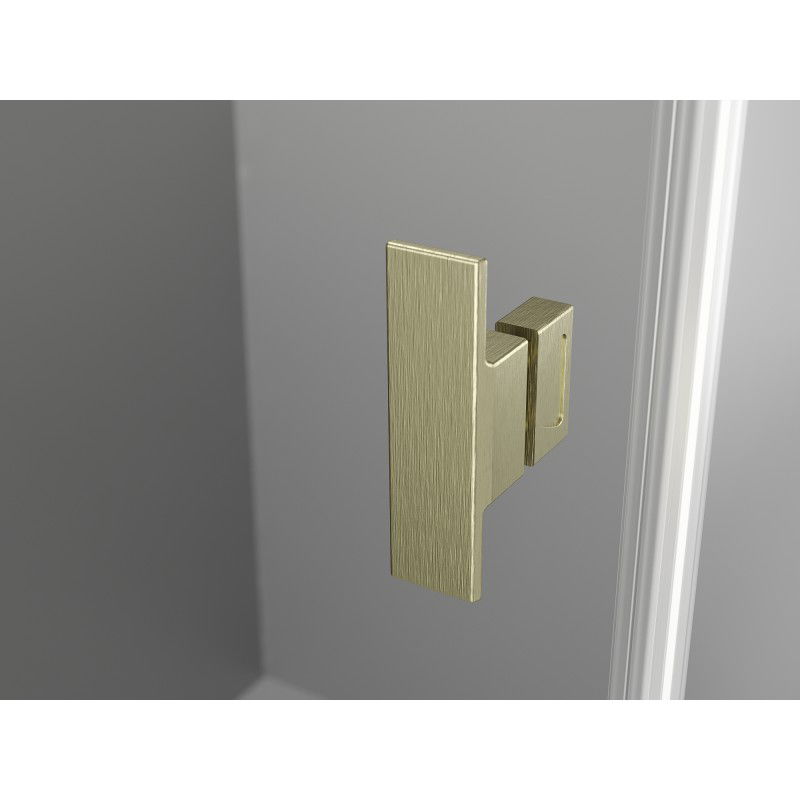 Mexen Mist-H T atidaroma kairė dušo kabina 80 x 120 cm, skaidri, šlifuotas auksas - 8A5T-080-120-55-00-L