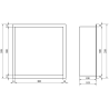 Mexen X-Wall-R įleidžiama lentyna su apsiuvimu 30 x 30 cm, inox - 1910303010