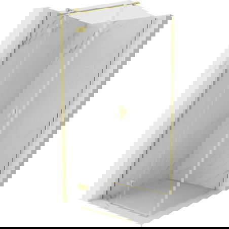 Mexen Mist-H T kabina dušo kabina atidaroma kairė 120 x 120 cm, permatoma, auksinė šlifuota - 8A5T-120-120-55-00-L