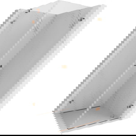 Mexen Lunar-B dešiniųjų durelių dušo kabina 70 x 70 cm, skaidri, rožinio aukso - 832-070-070-60-00-P