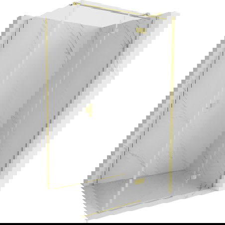 Mexen Mist-H T dešinės pusės atveriama dušo kabina 70 x 90 cm, skaidri, šlifuotas auksinis - 8A5T-070-090-55-00-P