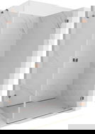 Mexen Lunar-B dešinė pusinė dušo kabina 85 x 80 cm, skaidri, rožinis auksas - 832-085-080-60-00-P