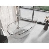 Mexen Glass skaidri laisvai pastatoma vonia 170 x 85 cm, skaidri, chromuotas kamštis - 58061708508