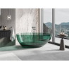 Mexen Glass Laisvai stovinti permatoma vonia 170 x 85 cm, žydra, chromuota kamštis - 58061708511