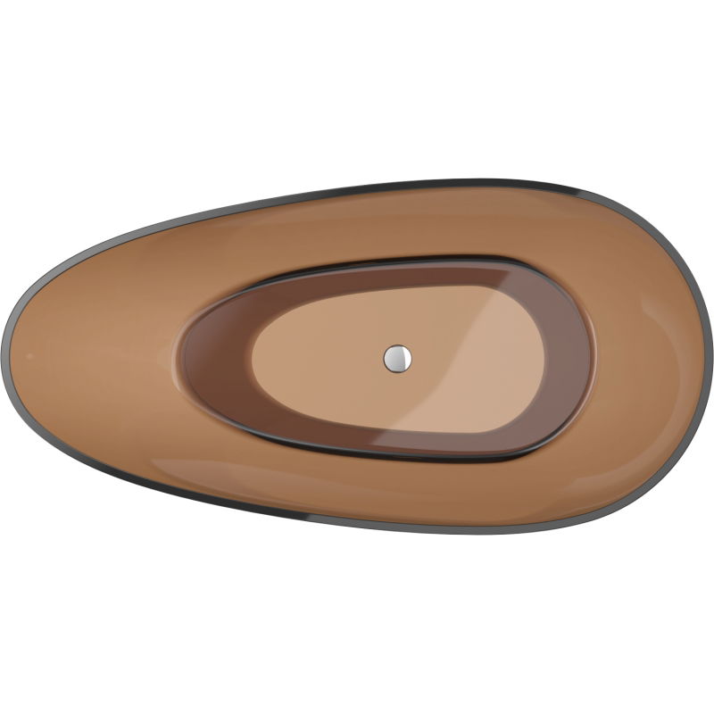 Mexen Glass earth laisvai stovinti skaidri vonia 170 x 85 cm, chromuotas kamštis - 58061708505