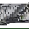 Mexen Apia stumdoma dušo kabina 140 x 70 cm, Skaidrus, Juoda + dušo padėklas Flat, Juoda - 840-140-070-70-00-4070B