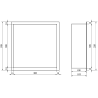 Mexen X-Wall-R įleidžiama lentyna su apsiuvimu 30 x 30 cm, Juoda - 1970303010