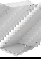 Mexen Lunar-B durų kairiojo šono dušo kabina 100 x 70 cm, skaidri, šlifuota varis - 832-100-070-65-00-L