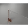 Mexen Lunar-B atidaroma kairioji dušo kabina 90 x 90 cm, permatomas, šlifuotas varis - 832-090-090-65-00-L