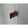 Mexen Lunar-B atidaroma kairioji dušo kabina 90 x 90 cm, permatomas, šlifuotas varis - 832-090-090-65-00-L