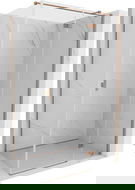 Mexen Mist-H T dešinės pusės varstoma dušo kabina 80 x 85 cm, skaidri, šepečiu šlifuota varis - 8A5T-080-085-65-00-P