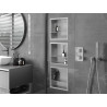 Mexen X-Wall-R nišinė lentynėlė su apykakle ir lentyna 30 x 30 cm, inox - 1910303010S