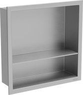 Mexen X-Wall-R įleidžiama lentyna su apsiuvimu ir lentynėle 30 x 30 cm, inox - 1910303010S