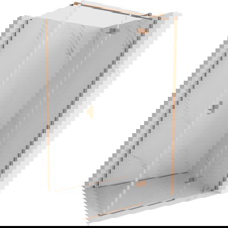 Mexen Mist H T dešinė atveriama dušo kabina 120 x 85 cm, skaidrus, šlifuotas varis - 8A5T-120-085-65-00-P