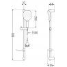 Mexen DF22 stumdantis slankiojantis dušo komplektas, chromas - 785224582-00