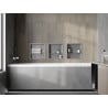 Mexen X-Wall-R įdėklų lentyna su apvadu ir lentyna 30 x 30 cm, inox - 1910303010S