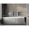 Mexen X-Wall-R nišinė lentynėlė su apykakle ir lentyna 30 x 30 cm, inox - 1910303010S