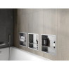 Mexen X-Wall-R nišinė lentynėlė su apykakle ir lentyna 30 x 30 cm, inox - 1910303010S