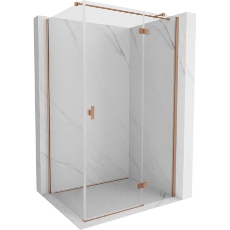 Mexen Mist H T dešinė durų dušo kabina 70 x 95 cm, skaidri, šlifuota vario spalva - 8A5T-070-095-65-00-P