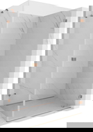 Mexen Lunar-B dešinės pusės dušo kabina 95 x 80 cm, skaidrus, šlifuota varis - 832-095-080-65-00-P