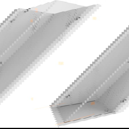 Mexen Lunar-B dušo kabina, atidaroma dešinė 90 x 90 cm, permatoma, šlifuota varis - 832-090-090-65-00-P