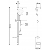 Mexen DF22 stumdoma dušo komplektas, juodas - 785224582-70